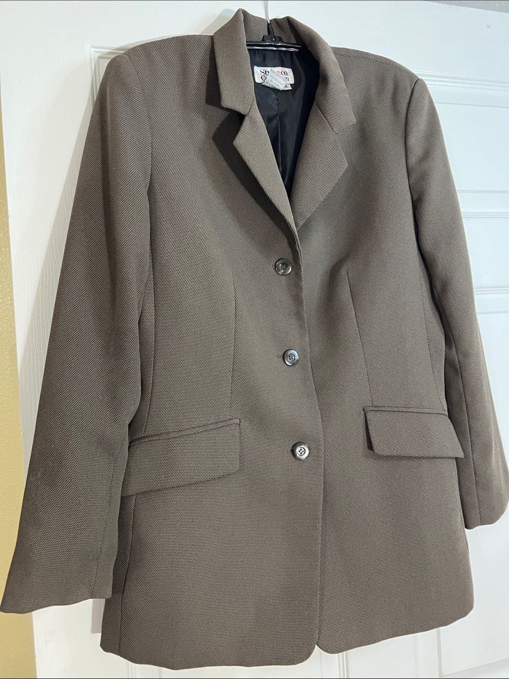 Style & Co. Taupe Brown Women's Blazer Jacket